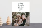 "Modern Script" - Retired Holiday Cards in Pine by Grace Kreinbrink - Front