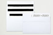 "Handwritten Holidays" - Retired Holiday Cards in Snowfall by Lehan Veenker - Liner and Label