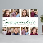 "Elegant Christmas Collage" - Retired Holiday Cards in Evergreen by Melissa Egan of Pistols - Front