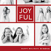 "JOY-FUL" - Retired Holiday Cards in Holly by Lauren Chism - Close-Up