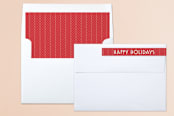 "Herringbone Peace" - Retired Holiday Cards in Snow by Abby Munn - Liner and Label