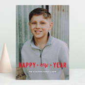 "in script" - Retired Holiday Cards in Candy Apple by Anna Elder - Front