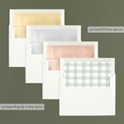 "Charming Gingham" - Retired Holiday Cards in Pine by Carolyn MacLaren - Slip-In Envelope Liners