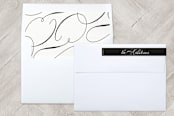 "Elegant Joy" - Retired Holiday Cards in White by Lehan Veenker - Liner and Label