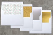 "Etched" - Retired Holiday Cards in Minty by Phrosné Barwood - Slip-In Envelope Liners