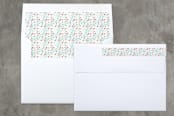 "Etched" - Retired Holiday Cards in Minty by Phrosné Barwood - Liner and Label