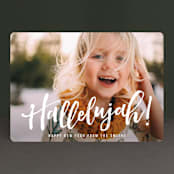 "Hallelujah for the Holidays" - Retired Holiday Cards in Snow by Chryssi Tsoupanarias - Front