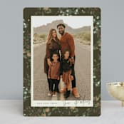 "Simple Floral Frame" - Retired Holiday Cards in Pine Forest by Grace Kreinbrink - Front