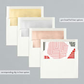 "Geometrics" - Retired Holiday Cards in Cranberry by Anna Elder - Slip-In Envelope Liners