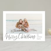 "Minimal Lettered Christmas" - Retired Holiday Cards in Onyx by Alicia Schultz - Front