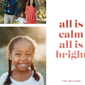 "all is calm all is bright" - Retired Holiday Cards in Cardinal by Nicoleta Maria Coca - Close-Up