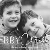 "Delightful Script" - Retired Holiday Cards in Snow by Jessica Williams - Close-Up
