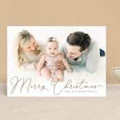 "Scripted holiday message" - Retired Holiday Cards in Snowfall by Alexandra Dzh - Front