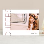 "Merry Stacked" - Retired Holiday Cards in Cranberry by Pixel and Hank - Front