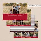 "Merry Stacked" - Retired Holiday Cards in Cranberry by Pixel and Hank - Back of Card