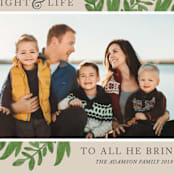 "Light & Life" - Retired Holiday Cards in Taupe by Kate Sorensen - Close-Up