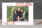 "Rejoice in Him" - Retired Holiday Cards in Berry by Marta Berk - Front