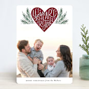 "Rejoice Heart" - Retired Holiday Cards in Wine by Alethea and Ruth - Front