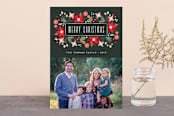 "Winter Mix Wreath" - Retired Holiday Cards in Forest by Amber Barkley - Front