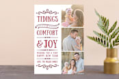 "Comfort + Joy" - Retired Holiday Cards in Wine by Olivia Goree - Front