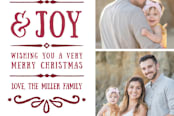 "Comfort + Joy" - Retired Holiday Cards in Wine by Olivia Goree - Close-Up