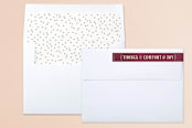 "Comfort + Joy" - Retired Holiday Cards in Wine by Olivia Goree - Liner and Label