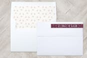 "The Lord Has Come" - Retired Holiday Cards in maroon by Lori James - Liner and Label