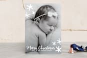 "Silent Night" - Retired Holiday Cards in White by Caitlin Eleanor - Front