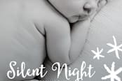 "Silent Night" - Retired Holiday Cards in White by Caitlin Eleanor - Close-Up