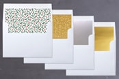 "Florals and Berries" - Retired Holiday Cards in Sage by Chasity Smith - Slip-In Envelope Liners