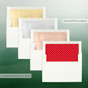 "On High" - Retired Holiday Cards in Poinsettia by Lauren Chism - Slip-In Envelope Liners