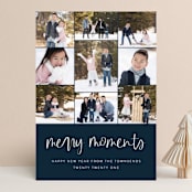 "Our Merry Moments" - Retired Holiday Cards in Navy by Jessica Maslyn - Front