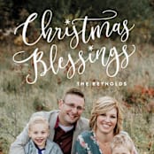 "Festive Christmas Blessings" - Retired Holiday Cards in Frost by Hooray Creative - Close-Up
