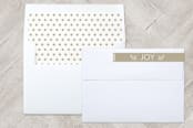 "Organic Joy" - Retired Holiday Cards in Sand by Kate Sorensen - Liner and Label
