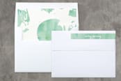 "Watercolor Splash" - Retired Holiday Cards in Aqua by Jody Wody - Liner and Label
