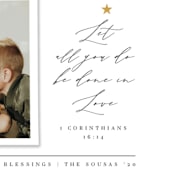 "In love- Corinthians" - Retired Holiday Cards in Snow by Ana de Sousa - Close-Up