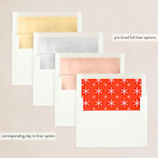 "Geo Merry" - Retired Holiday Cards in Candied Orange by Magdalena Earnest - Slip-In Envelope Liners