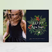 "Holiday Twigs" - Retired Holiday Cards in Nightfall by Faith Harlow - Front