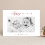 "Joy Gratitude" - Retired Holiday Cards in Candy Cane by Carolyn MacLaren - Front