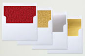 "Wonderful Ribbon" - Retired Holiday Cards in Poinsettia by Laura Bolter - Slip-In Envelope Liners