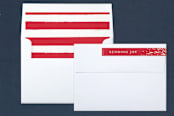 "Bitty Corners" - Retired Holiday Cards in Red by Lehan Veenker - Liner and Label