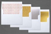 "Rejoice in Him" - Retired Holiday Cards in Berry by Marta Berk - Slip-In Envelope Liners