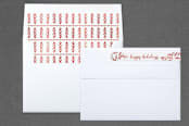 "Rejoice in Him" - Retired Holiday Cards in Berry by Marta Berk - Liner and Label
