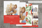 "bursting wreath" - Retired Holiday Cards in cardinal by Rebecca Durflinger - Back of Card