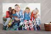 "the corner of merry and bright" - Retired Holiday Cards in White by Tanya Lee of Frooted Design - Front