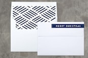 "the corner of merry and bright" - Retired Holiday Cards in White by Tanya Lee of Frooted Design - Liner and Label
