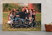 "Swirled Together" - Retired Holiday Cards in White by Megan Kelso - Front