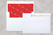 "Swirled Together" - Retired Holiday Cards in White by Megan Kelso - Liner and Label