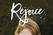 "Rejoice" - Retired Holiday Cards in Snow by Erica Krystek - Close-Up
