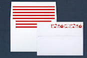 "Bursting with Joy" - Retired Holiday Cards in Cherry by Kimberly FitzSimons - Liner and Label